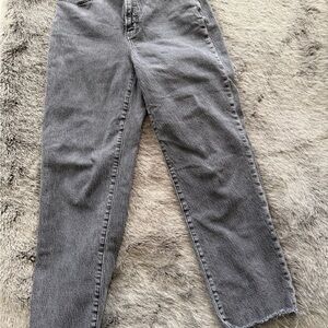 Madewell Perfect Vintage washed gray black denim, high rise. Size 29